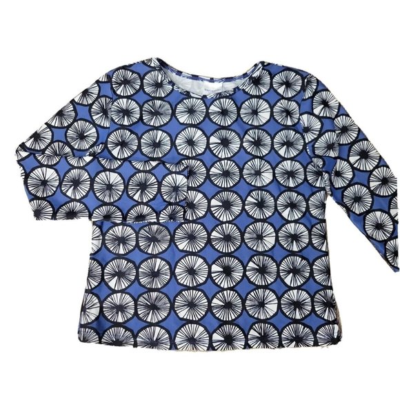 Marimekko for Target Youth Girls Size L Blue Print Rash Guard Sun Shirt Swim UPF - Picture 1 of 8